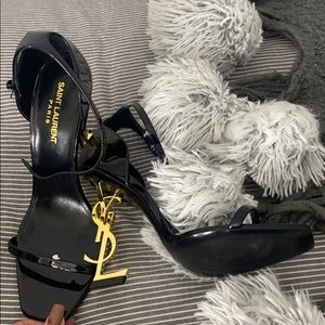 Saint Laurent Opyum YSL Ankle Strap Sandal Heel